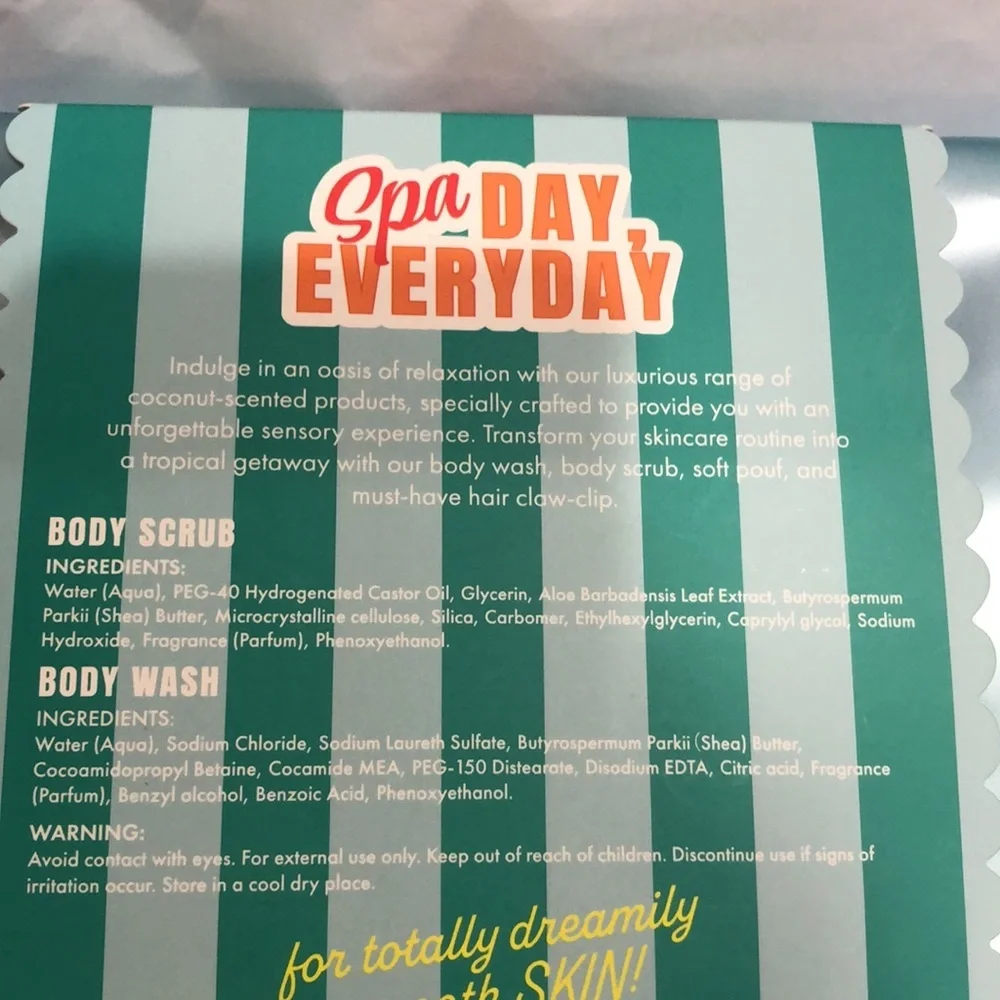 Libby Loves 5piece Spa day everyday pina colada spa kit new‎